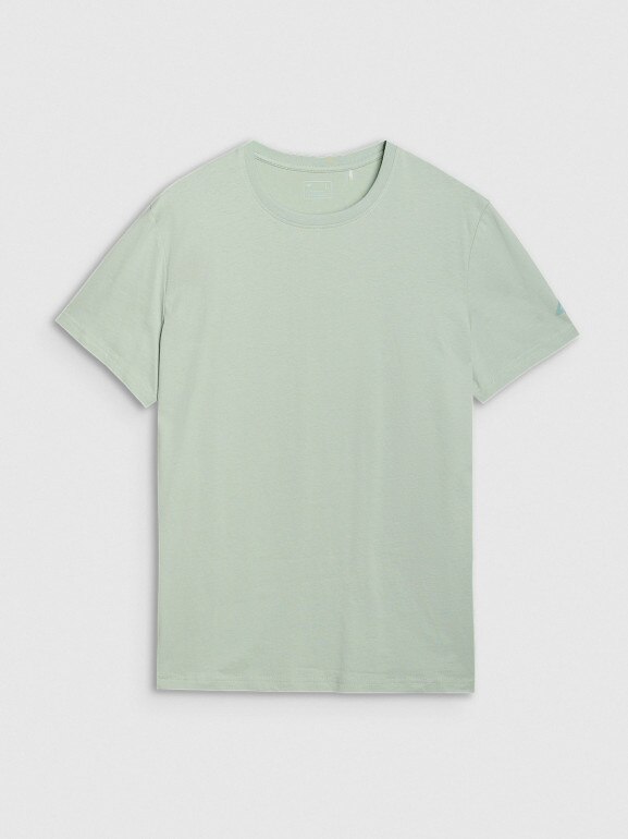 Męski t-shirt basic 4F FWSS25TTSHM2239 - zielony