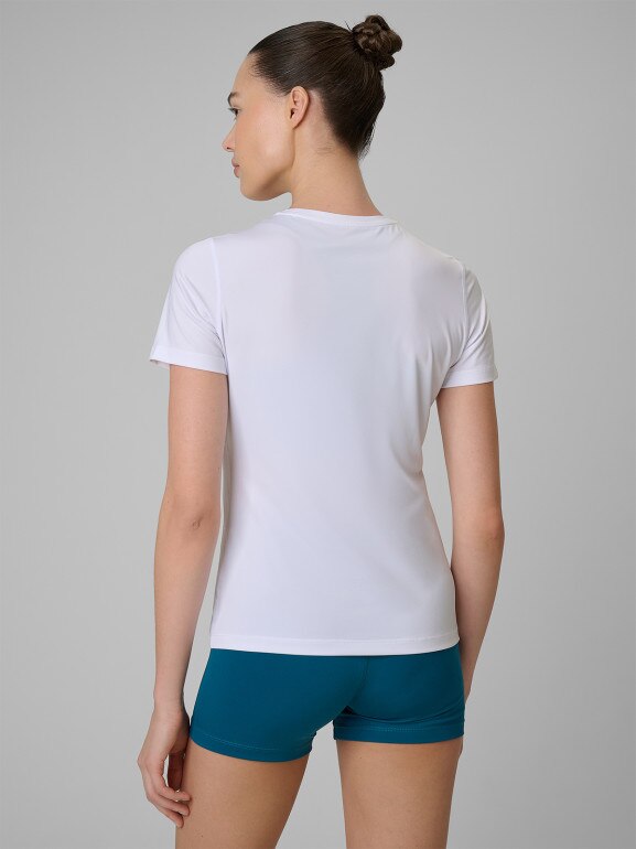 Damska koszulka treningowa 4F 4FWSS26TFTSF1846 - biała