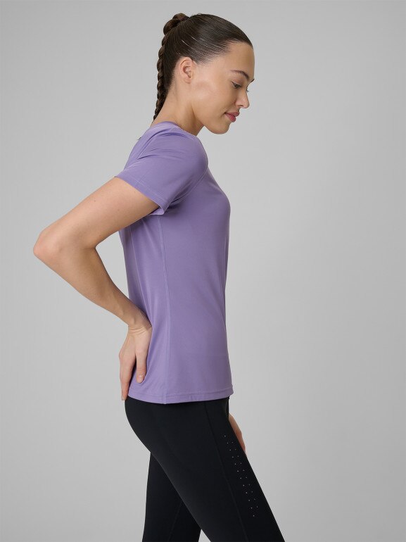 Damska koszulka treningowa 4F 4FWSS26TFTSF1846 - fioletowa