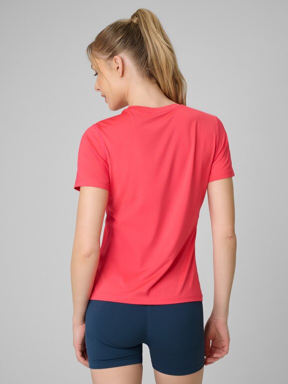 Damska koszulka treningowa 4F 4FWSS26TFTSF1846 - różowa