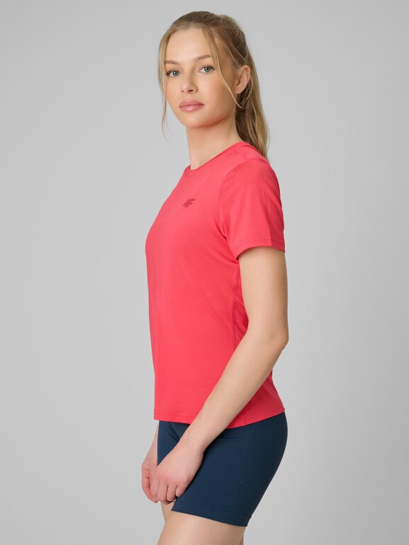 Damska koszulka treningowa 4F 4FWSS26TFTSF1846 - różowa