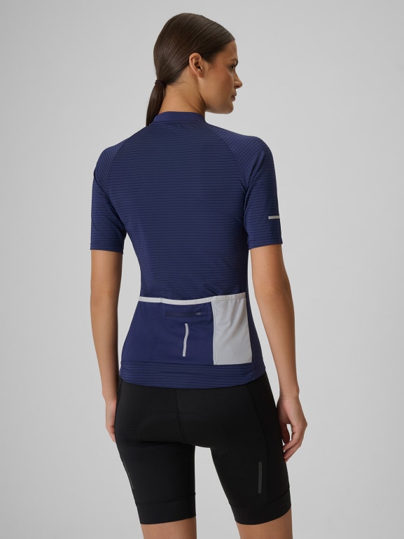 Damska koszulka kolarska 4F 4FWSS26TFTSF1909 - granatowa