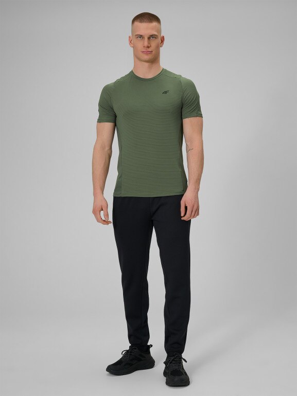 Męska koszulka treningowa 4F 4FWSS26TFTSM1775 - khaki