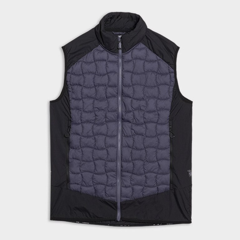 Męski bezrękawnik trekkingowy Primaloft Black 4F 4FWSS25TVJAM177 - granatowy