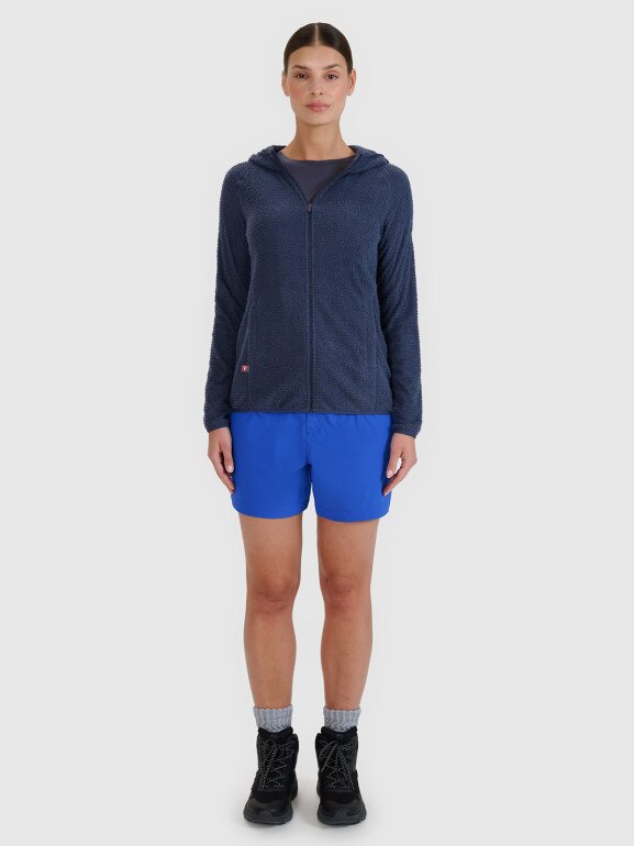 Damska bluza trekkingowa z kapturem Primaloft Active 4F 4FWSS25TFSWF481 - granatowa