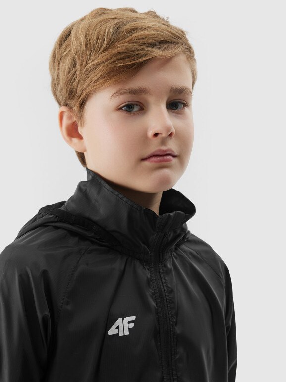 Chłopięca kurtka przejściowa 4F Junior 4FSS22TTJAM139 - czarna