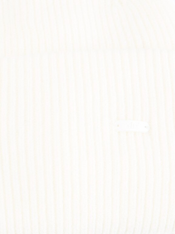 Czapka beanie uniseks 4F 4FRAW25ACAPU0721 - biała