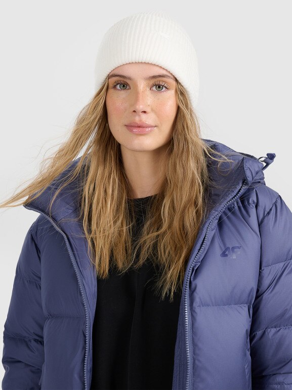 Czapka beanie uniseks 4F 4FRAW25ACAPU0721 - biała