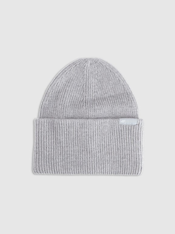Czapka beanie uniseks 4F 4FRAW25ACAPU0738 - szara