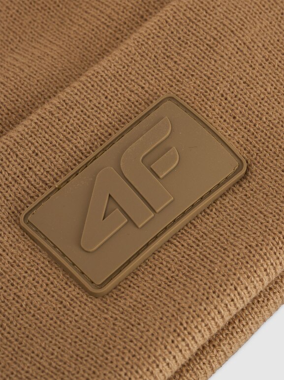 Czapka beanie uniseks 4F 4FRAW25ACAPU0809 - brązowa