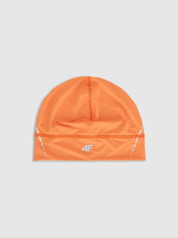 Czapka do biegania uniseks 4F 4FWAW25AFCAU117 - pomarańczowa 