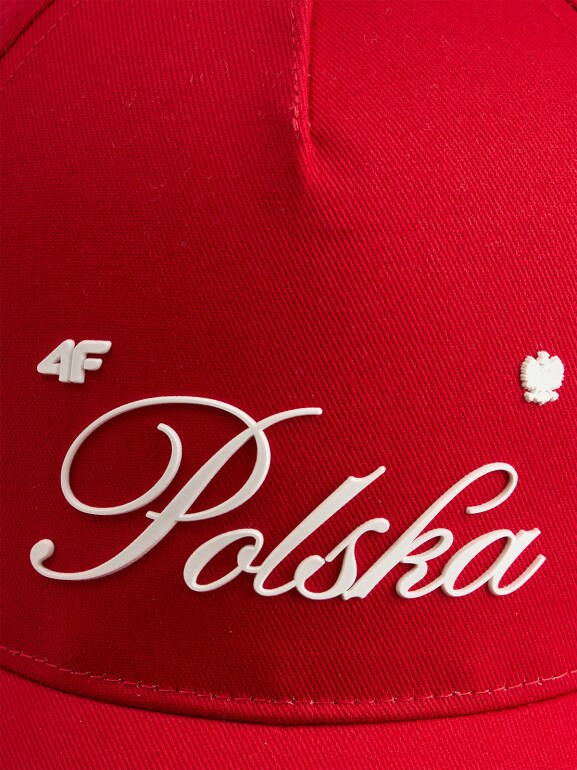 Czapka z daszkiem kibica 4F 4FRSS26ACABF0711 - czerwone