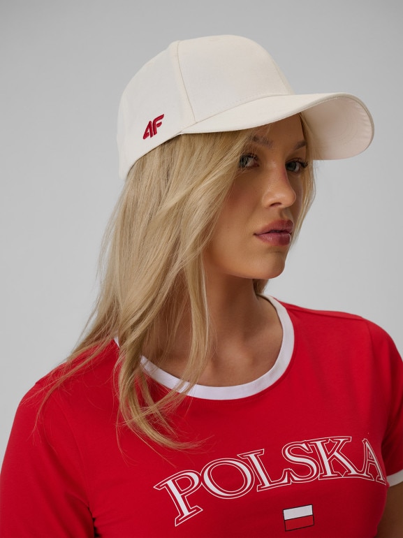 Czapka z daszkiem kibica 4F 4FRSS26ACABU591 - biała