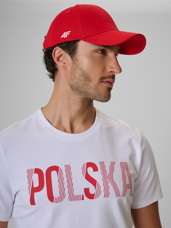 Czapka z daszkiem kibica 4F 4FRSS26ACABU591 - czerwona