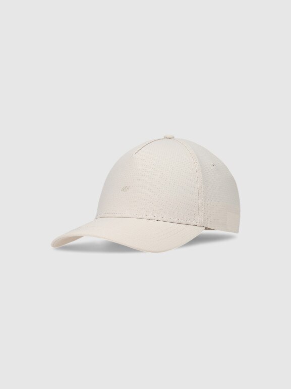 Czapka z daszkiem strapback uniseks 4F 4FWSS25ACABU369 - biała