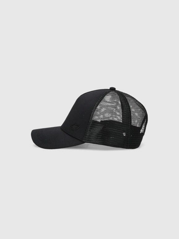 Czapka z daszkiem trucker uniseks 4F 4FWSS25ACABU401 - czarna