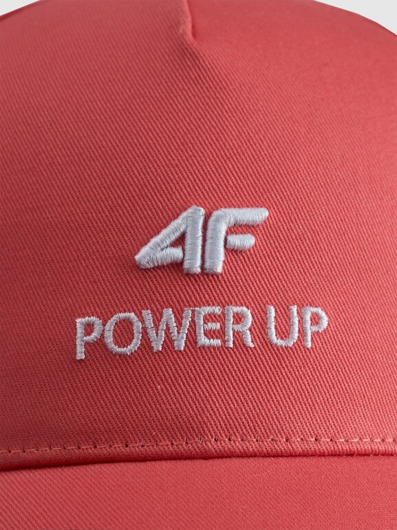 Czapka z daszkiem uniseks 4F 4FWSS26ACABU555 - koralowa