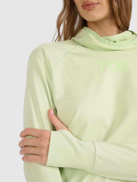 Damska bielizna termiczna (góra) 4F 4FWAW25UBRUF086 - turkusowa