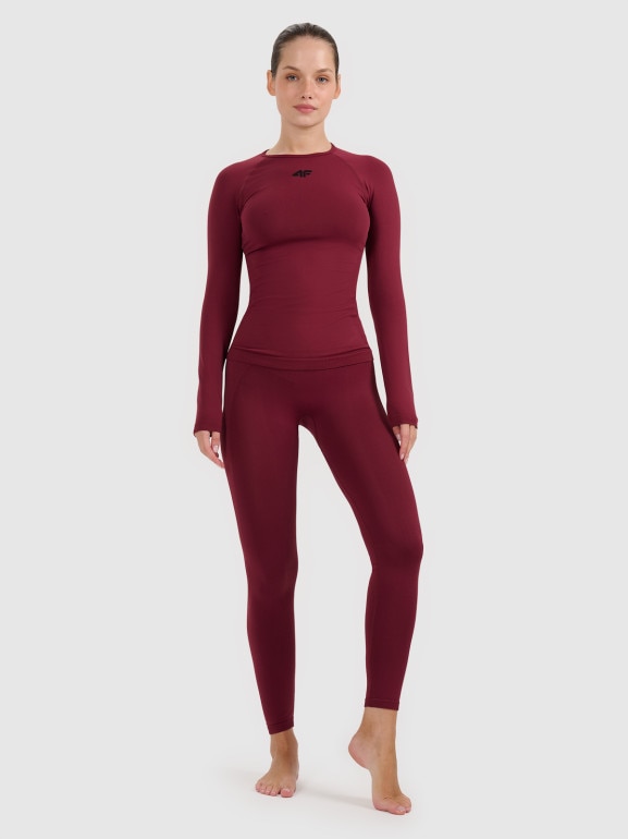 Damska bielizna termoaktywna (dół) 4F 4FWAW25USEAF221 - czerwona