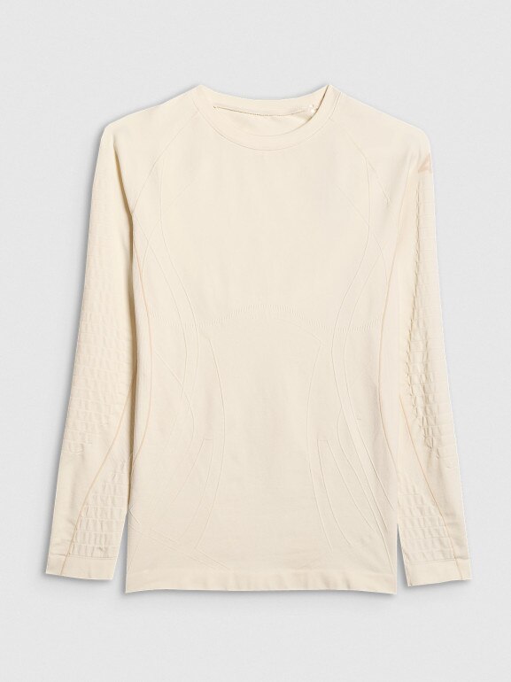 Damska bielizna termoaktywna (góra) 4F 4FWAW25USEAF203 - biała