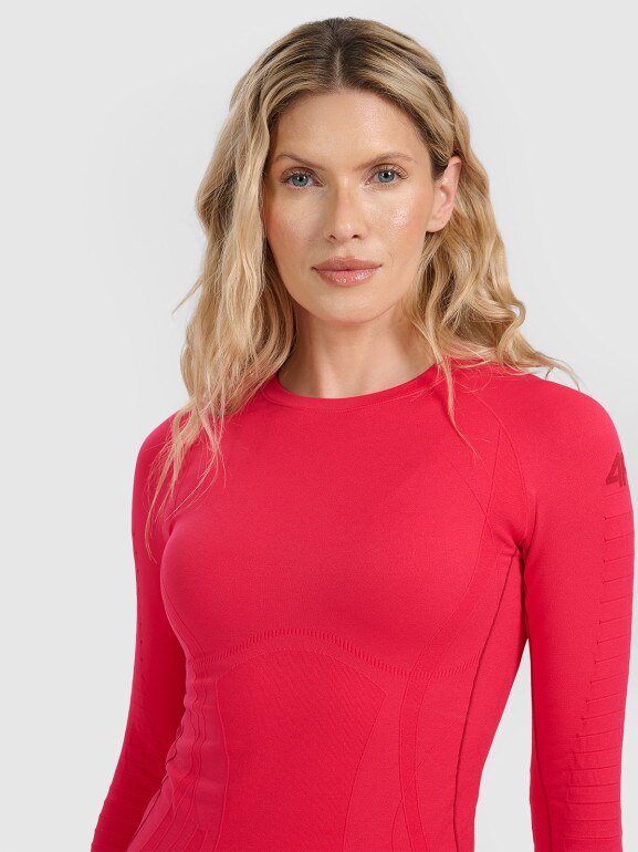 Damska bielizna termoaktywna (góra) 4F 4FWAW25USEAF203 - różowa
