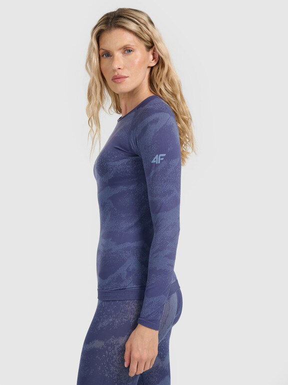 Damska bielizna termoaktywna (góra) 4F 4FWAW25USEAF208 - granatowa