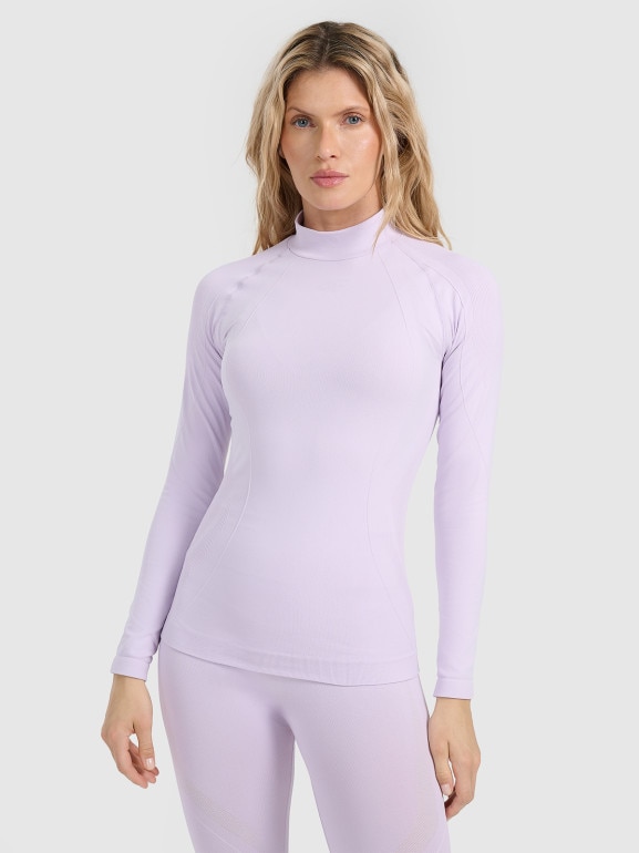 Damska bielizna termoaktywna (góra) 4F 4FWAW25USEAF216 - fioletowa