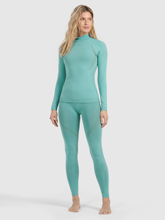 Damska bielizna termoaktywna (góra) 4F 4FWAW25USEAF216 - zielona
