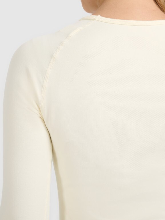 Damska bielizna termoaktywna (góra) 4F 4FWAW25USEAF220 - beżowa