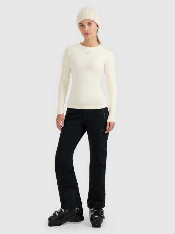 Damska bielizna termoaktywna (góra) 4F 4FWAW25USEAF220 - beżowa