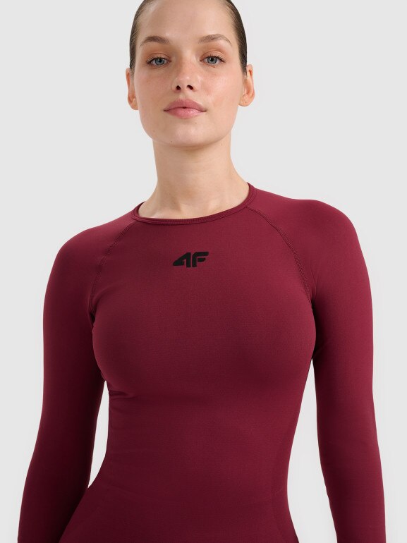 Damska bielizna termoaktywna (góra) 4F 4FWAW25USEAF220 - czerwona