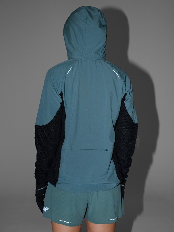 Damska bluza do biegania w terenie 4F 4FWAW25TFSWF584 - zielona