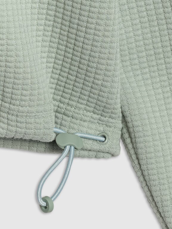 Damska bluza dresowa nierozpinana z kapturem 4F 4FWAW25TSWSF1847 - zielona