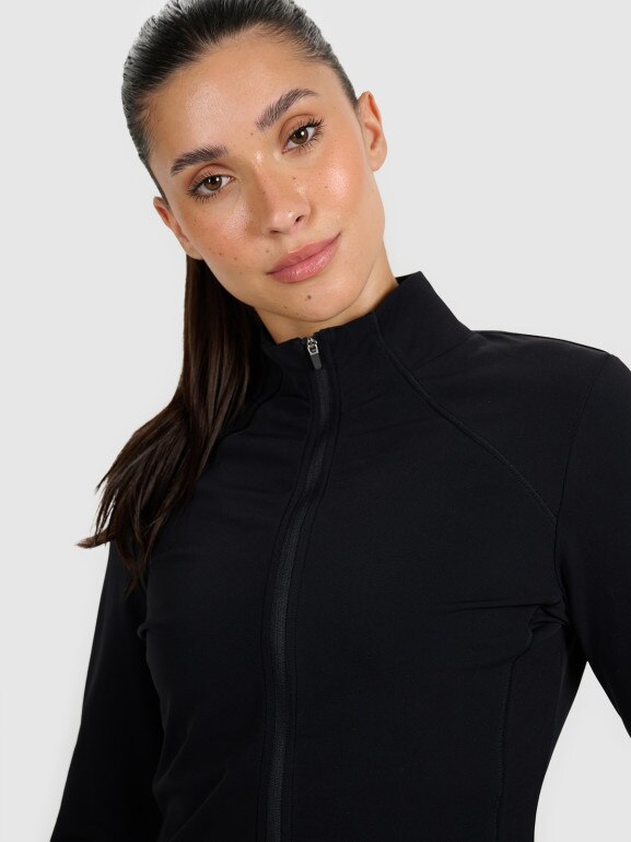 Damska bluza rozpinana bez kaptura 4F 4FWAW25TSWSF1873 - czarny