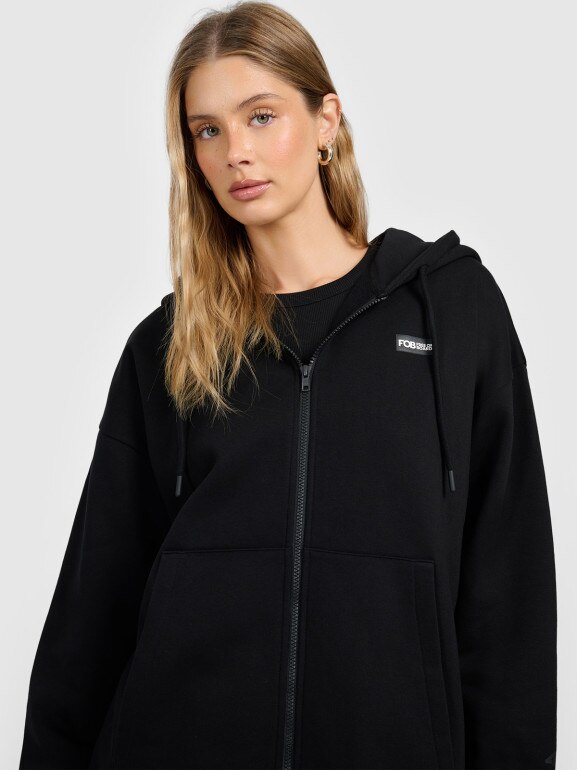 Damska bluza rozpinana z kapturem 4F 4FRAW25TSWSF2588 - czarna