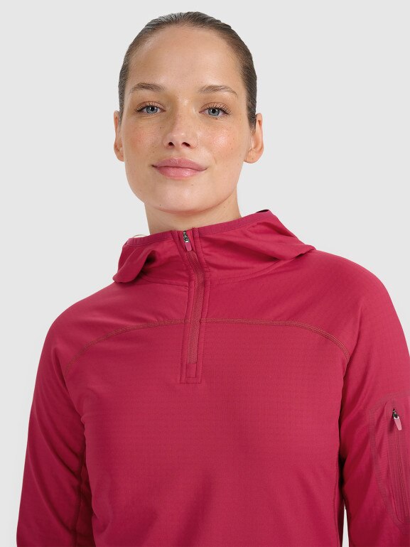 Damska bluza trekkingowa 4F 4FWAW25TFSWF591 - różowa