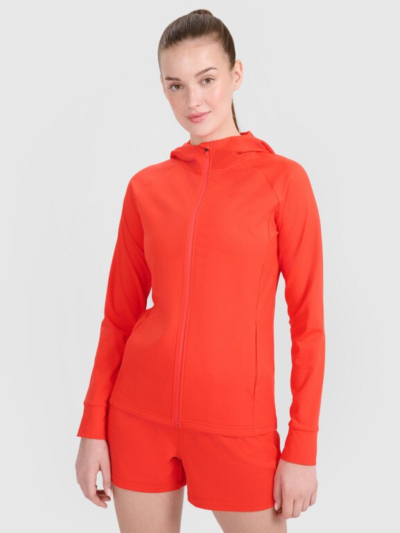 Damska bluza treningowa 4F 4FRSS25TFSWF467 - czerwona