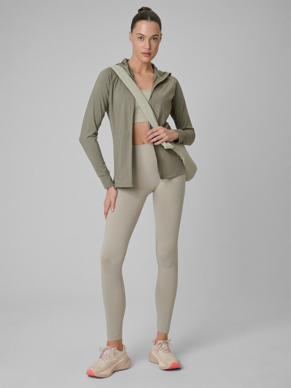 Damska bluza treningowa 4F 4FWSS26TFSWF656 - zielona