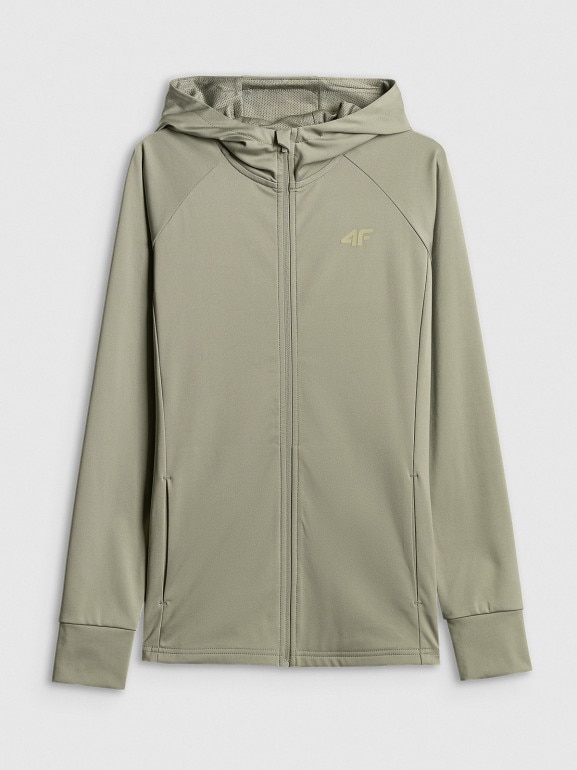 Damska bluza treningowa 4F 4FWSS26TFSWF656 - zielona