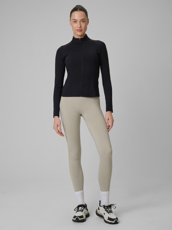 Damska bluza treningowa slim 4F 4FWSS26TFSWF0850 - czarna