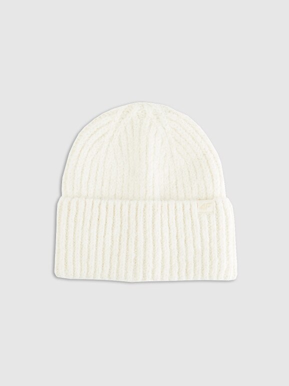 Damska czapka beanie zimowa 4F 4FRAW25ACAPF0729 - beżowa