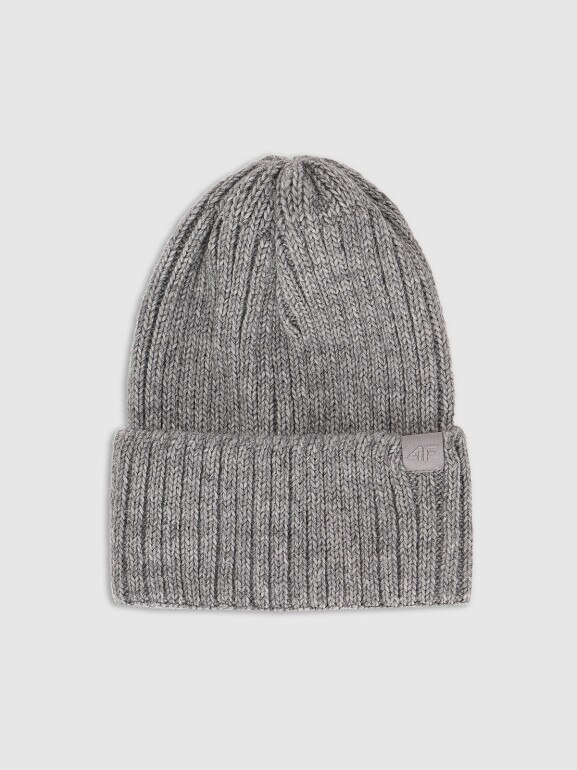 Damska czapka zimowa 4F 4FRAW25ACAPF0802 - szara