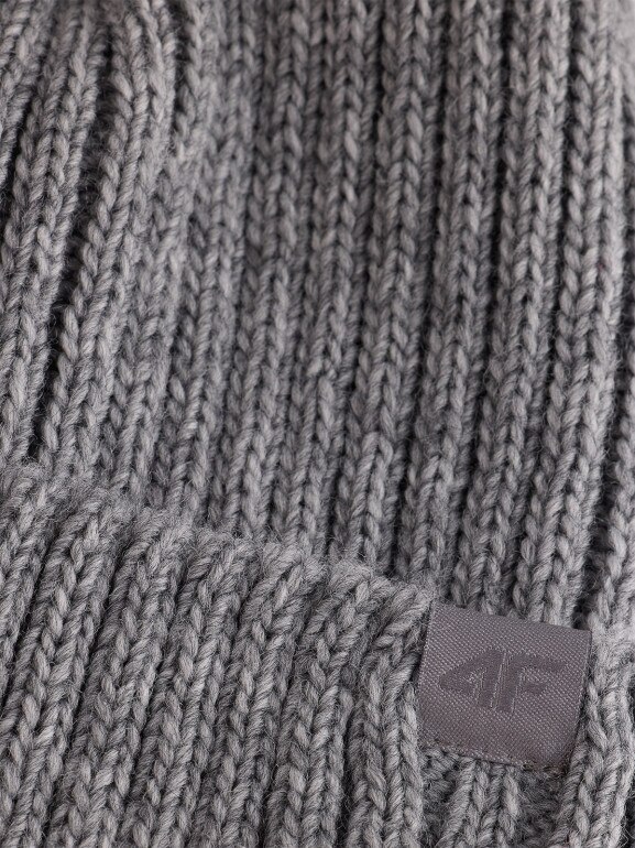 Damska czapka zimowa 4F 4FRAW25ACAPF0802 - szara