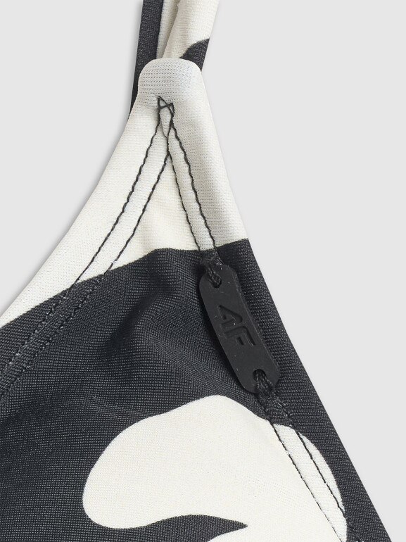 Damska góra od bikini 4F 4FRSS26UBKTF110 - czarno-biała