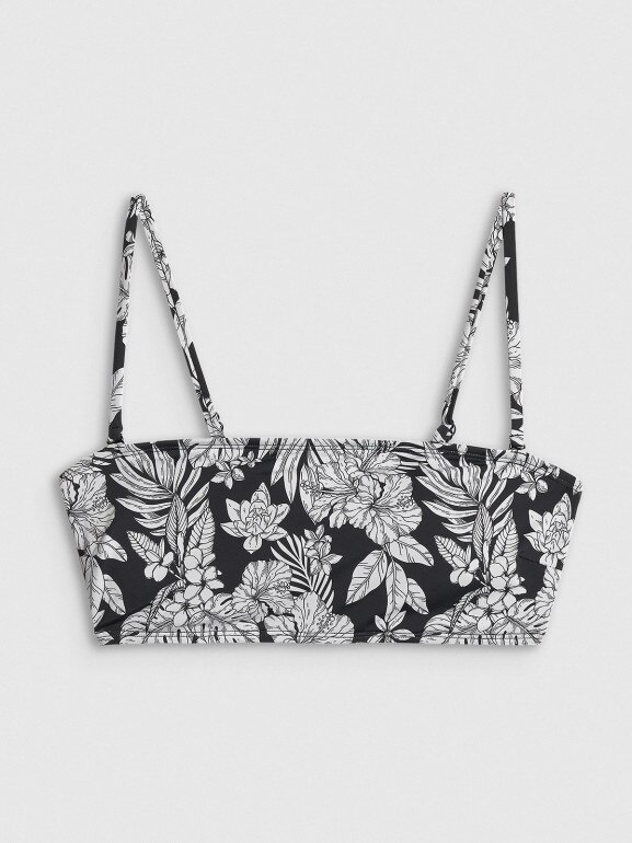 Damska góra od bikini 4F 4FRSS26UBKTF111 - biało-czarna