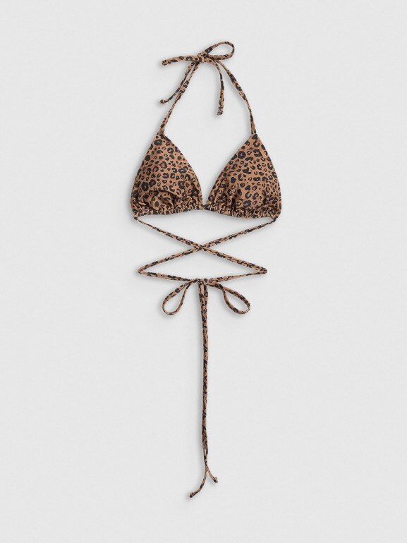 Damska góra od bikini 4F 4FRSS26UBKTF114 - brązowa