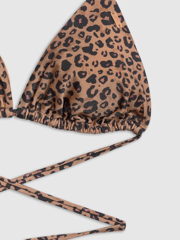 Damska góra od bikini 4F 4FRSS26UBKTF114 - brązowa