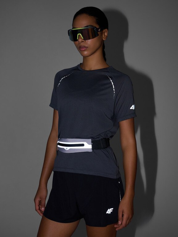 Damska koszulka do biegania 4F 4FWSS26TFTSF1801 - szara