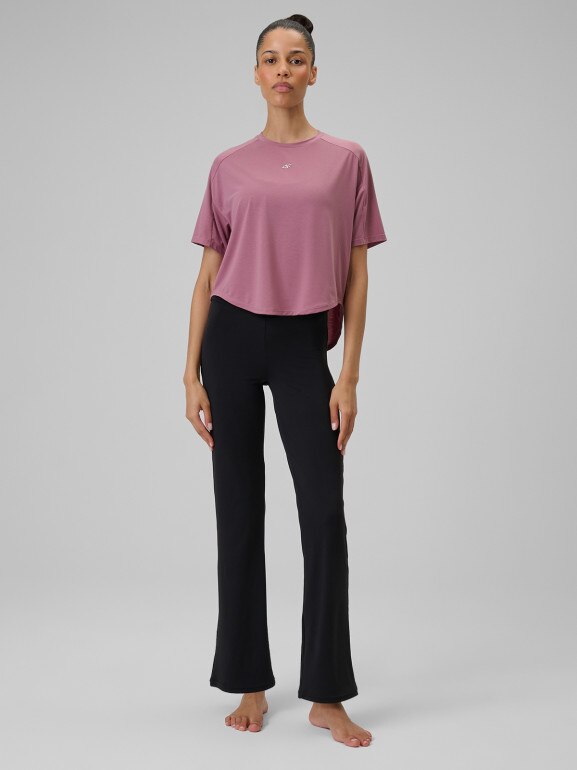 Damska koszulka do jogi 4F 4FRSS26TFTSF2331 - różowa