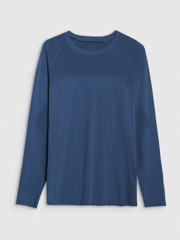 Męski longsleeve treningowy 4F 4FRSS24TPTSF623 - niebieski